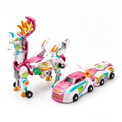 🚗2-in-1 Magnetic Transforming Dragon Car Toy – Racing Car Set ...