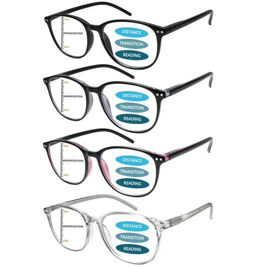 👓4 Pack Progressive Multifocal Reading Glasses for Women Style