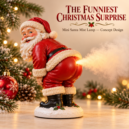 🎅💨 Santa’s Silly Surprise™ – Funny Christmas Mist Humidifier & Holiday Decor