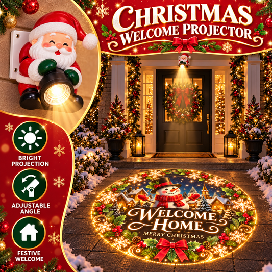 🎅 Santa Christmas Welcome Projector – Magical Holiday Doorway Light ✨