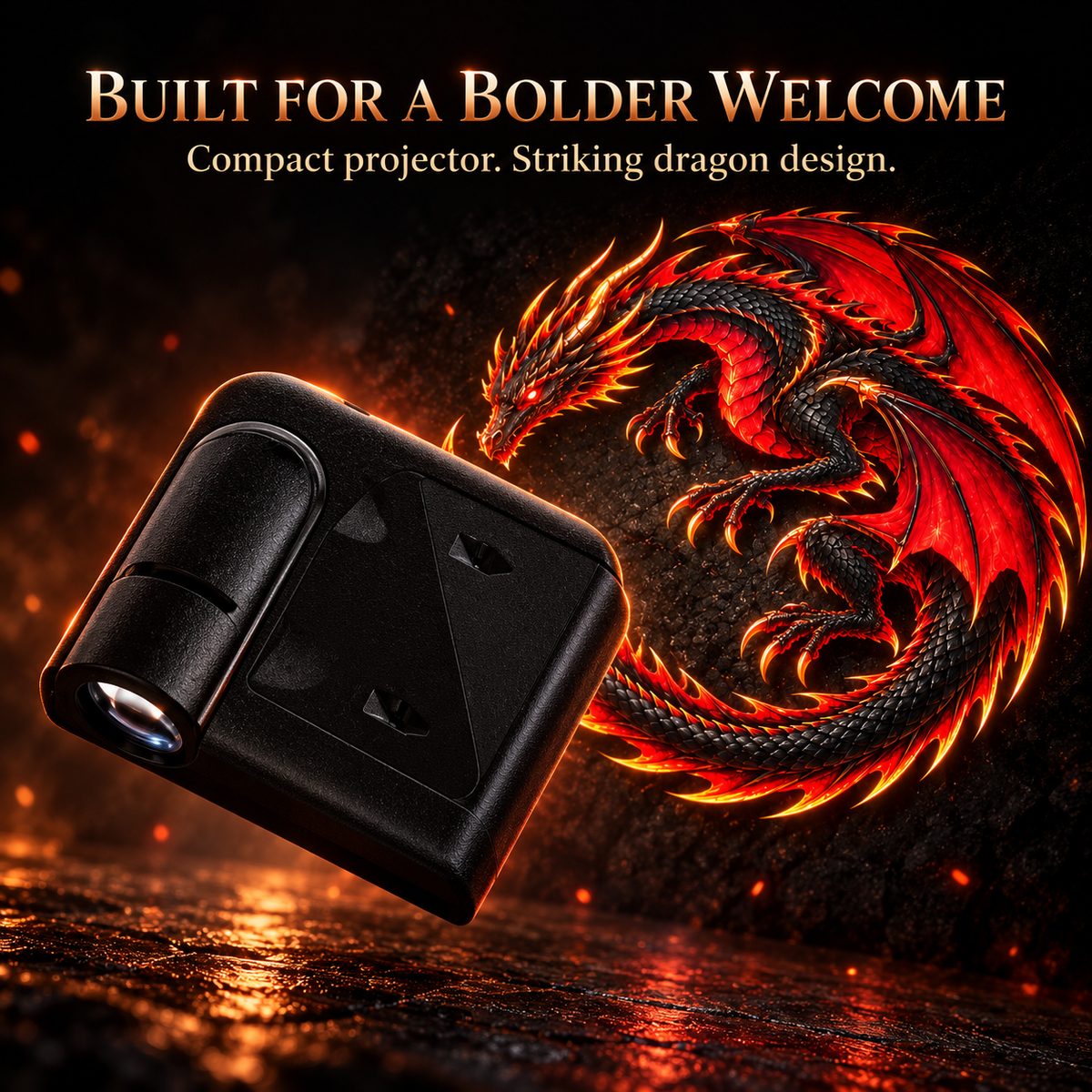 🔥 Dragon’s Wrath™ – Fire Dragon Car Door Welcome Projector Light