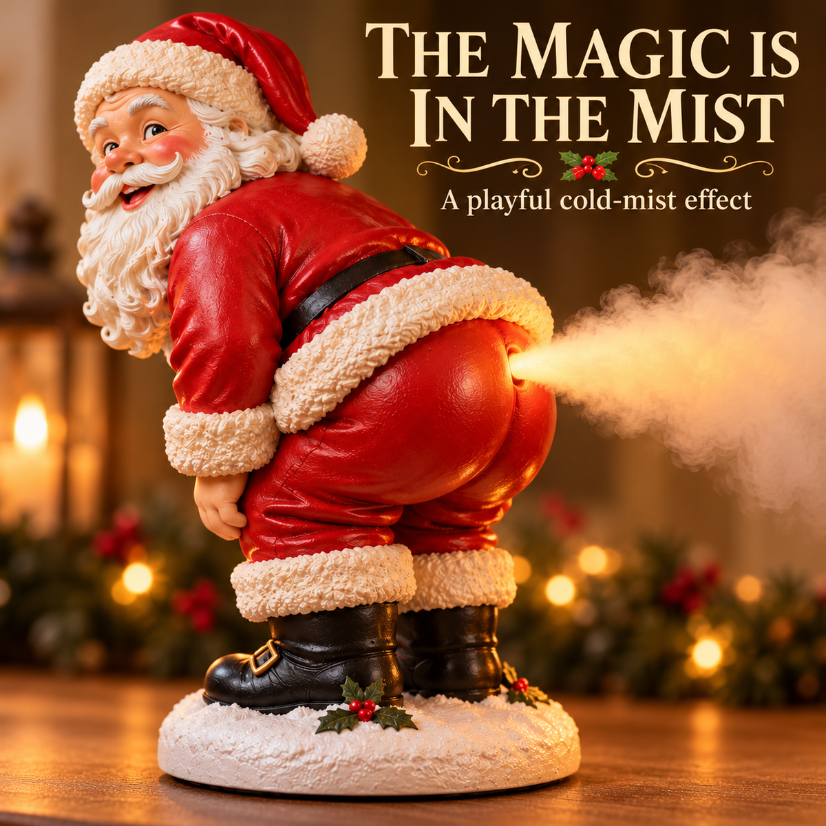 🎅💨 Santa’s Silly Surprise™ – Funny Christmas Mist Humidifier & Holiday Decor