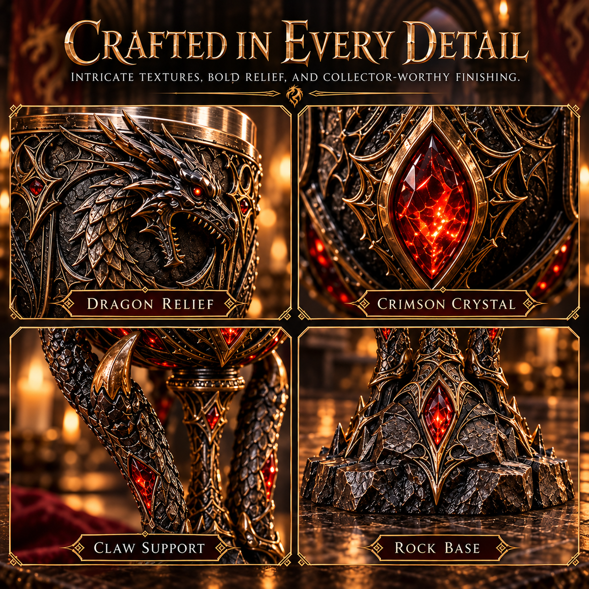 🐉 Dragon Claw Goblet – Legendary Fantasy Chalice 🔥
