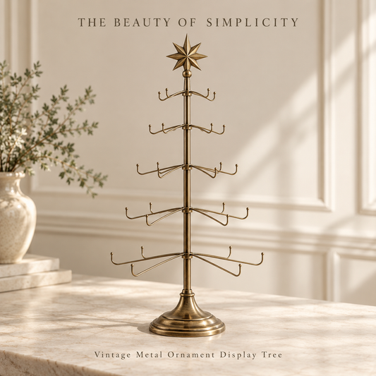 🎄✨ Vintage Metal Christmas Ornament Display Tree – Holiday Keepsake & Memory Holder