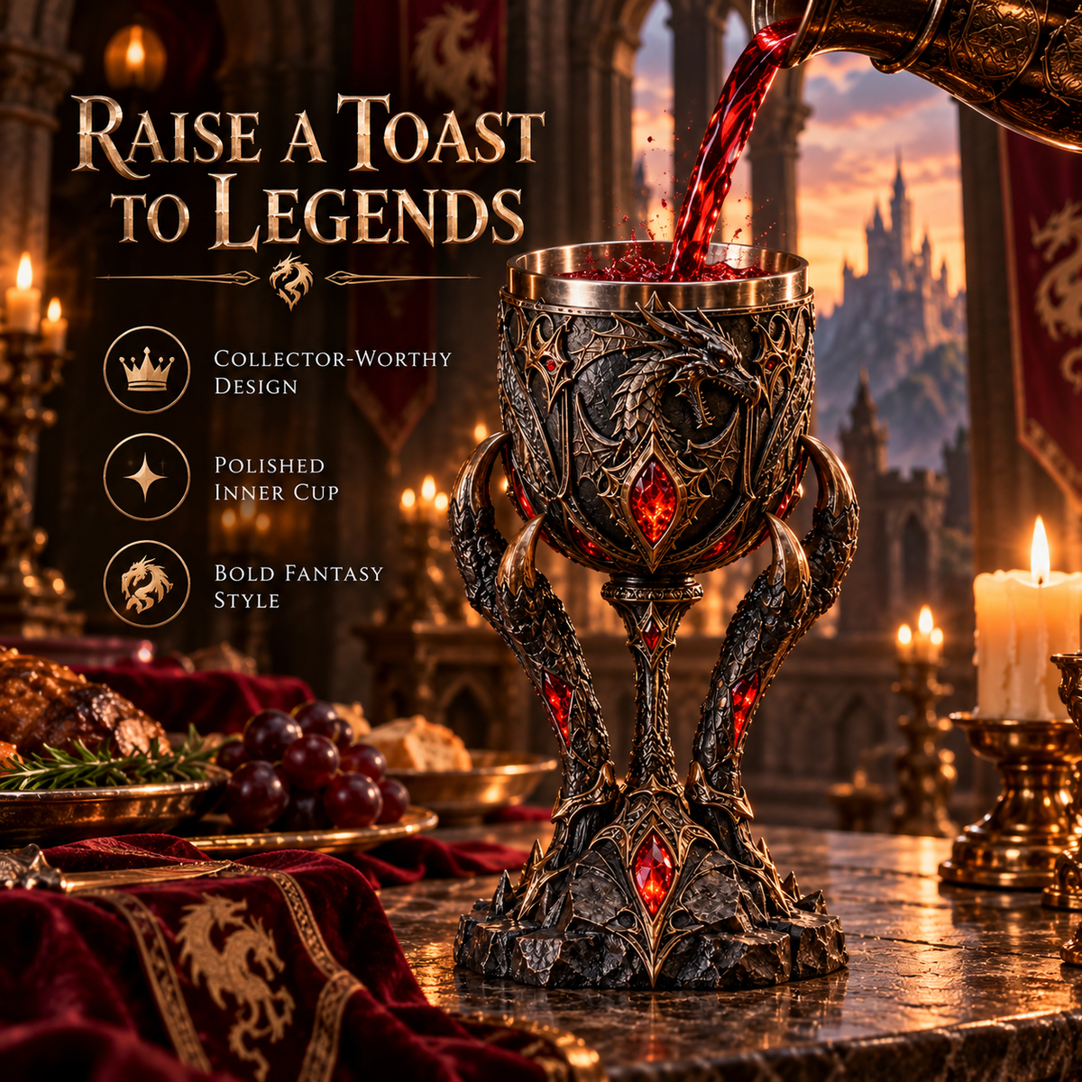 🐉 Dragon Claw Goblet – Legendary Fantasy Chalice 🔥
