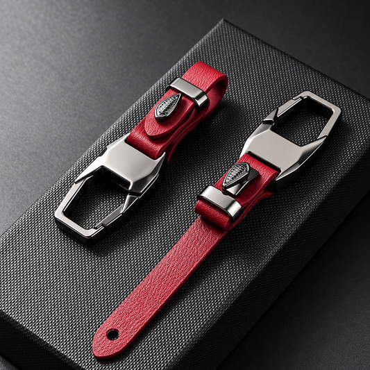 The Executive Keychain – Premium Metal & Textured Strap