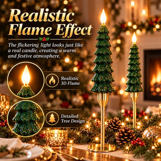 Remote Control Christmas Tree LED Candles – Flameless Flickering Holiday Decor
