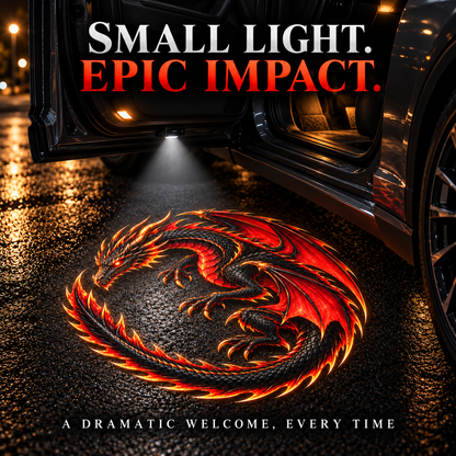 🔥 Dragon’s Wrath™ – Fire Dragon Car Door Welcome Projector Light