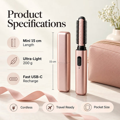 🪮Cordless Ceramic Hair Curler – Fits in Any Bag