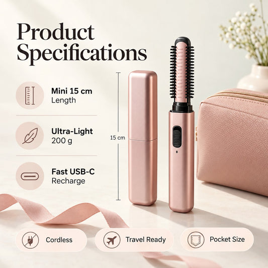 🪮Cordless Ceramic Hair Curler – Fits in Any Bag