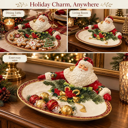 🎁 Vintage Santa Centerpiece Plate | The Perfect Hostess Gift ✨