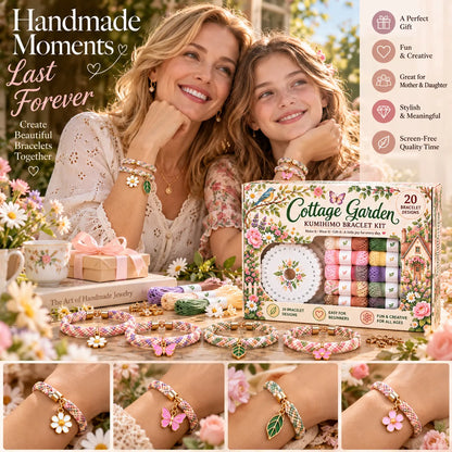 🌸Cottage Garden Kumihimo Bracelet Making Kit – DIY Braided Friendship Bracelets & Creative Gift Set ✨Beginners Friendily