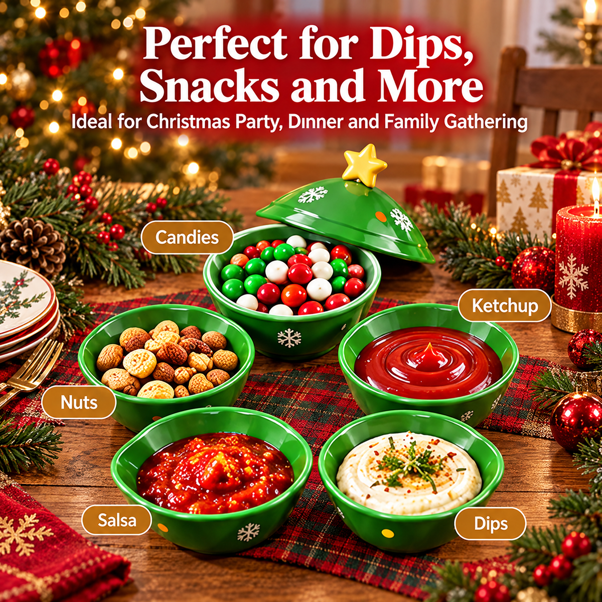 Christmas Tree Mahjong Dice Dish – Festive, Multi-Use Tabletop Organizer