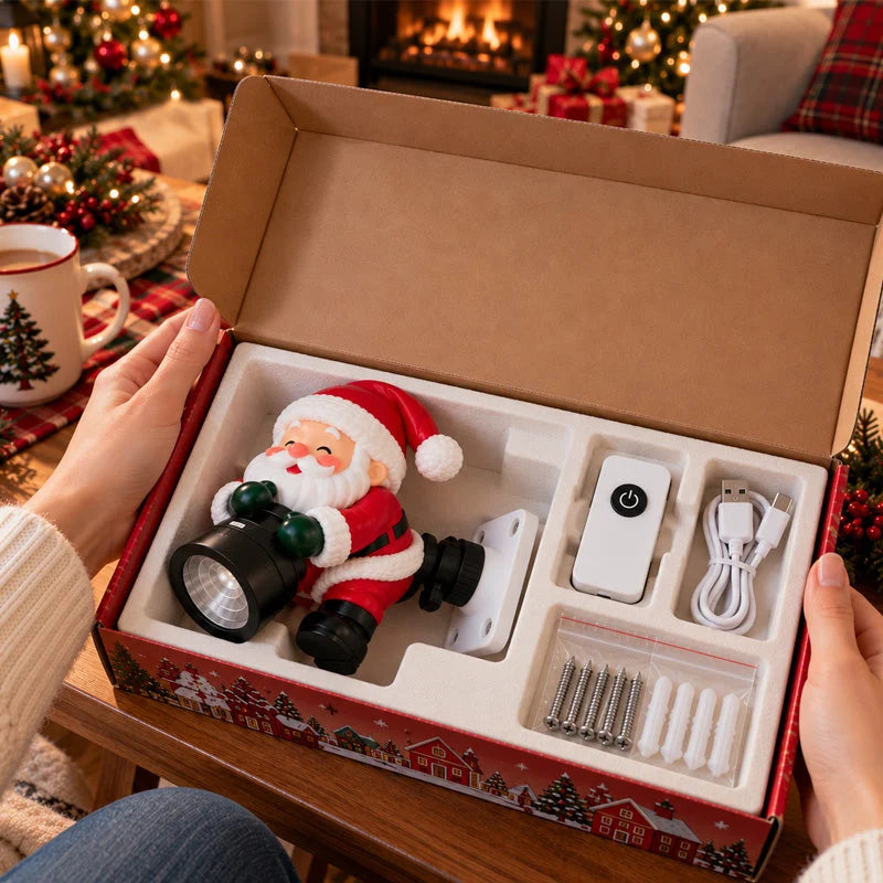 🎅 Santa Christmas Welcome Projector – Magical Holiday Doorway Light ✨
