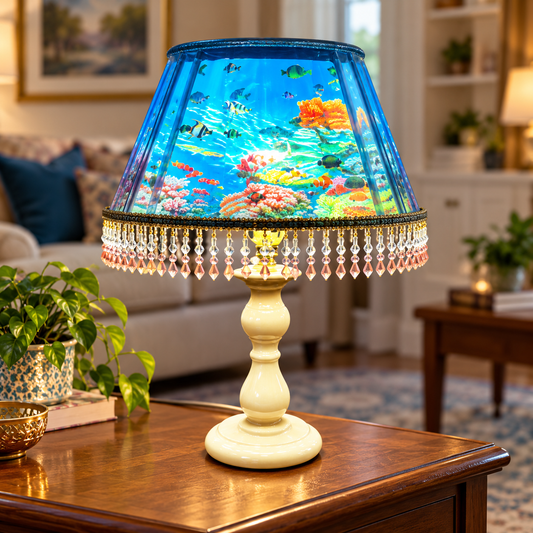 🌊🐠 Ocean Glow™ Underwater Aquarium Table Lamp – Magical Ocean-Inspired Bedside Light