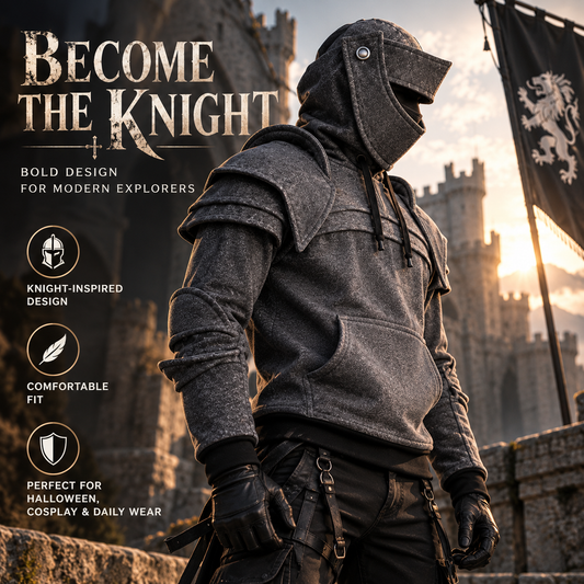 ⚔️ Become the Knight™ – Armor-Inspired Hoodie for Everyday Style