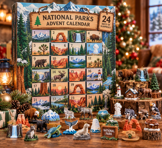🎄 24-Day National Parks Advent Calendar – Wildlife & Nature Collectible Ornaments
