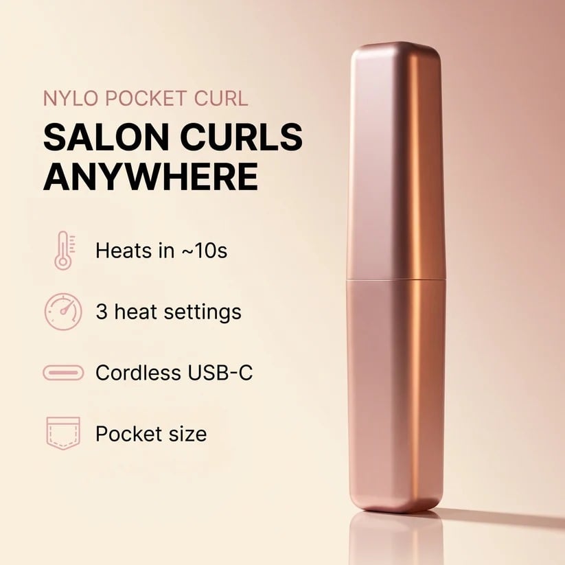 🪮Cordless Ceramic Hair Curler – Fits in Any Bag