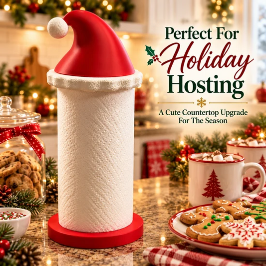 🔥50% OFF🎅Santa Hat Paper Towel Holder – Festive Christmas Kitchen Decor ！！！🎁